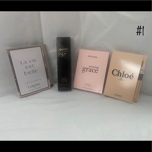 Lot 4 Perfume Samples Lancõme La Vie Est Belle, Stash Sup, Chloé, Amazing Grace